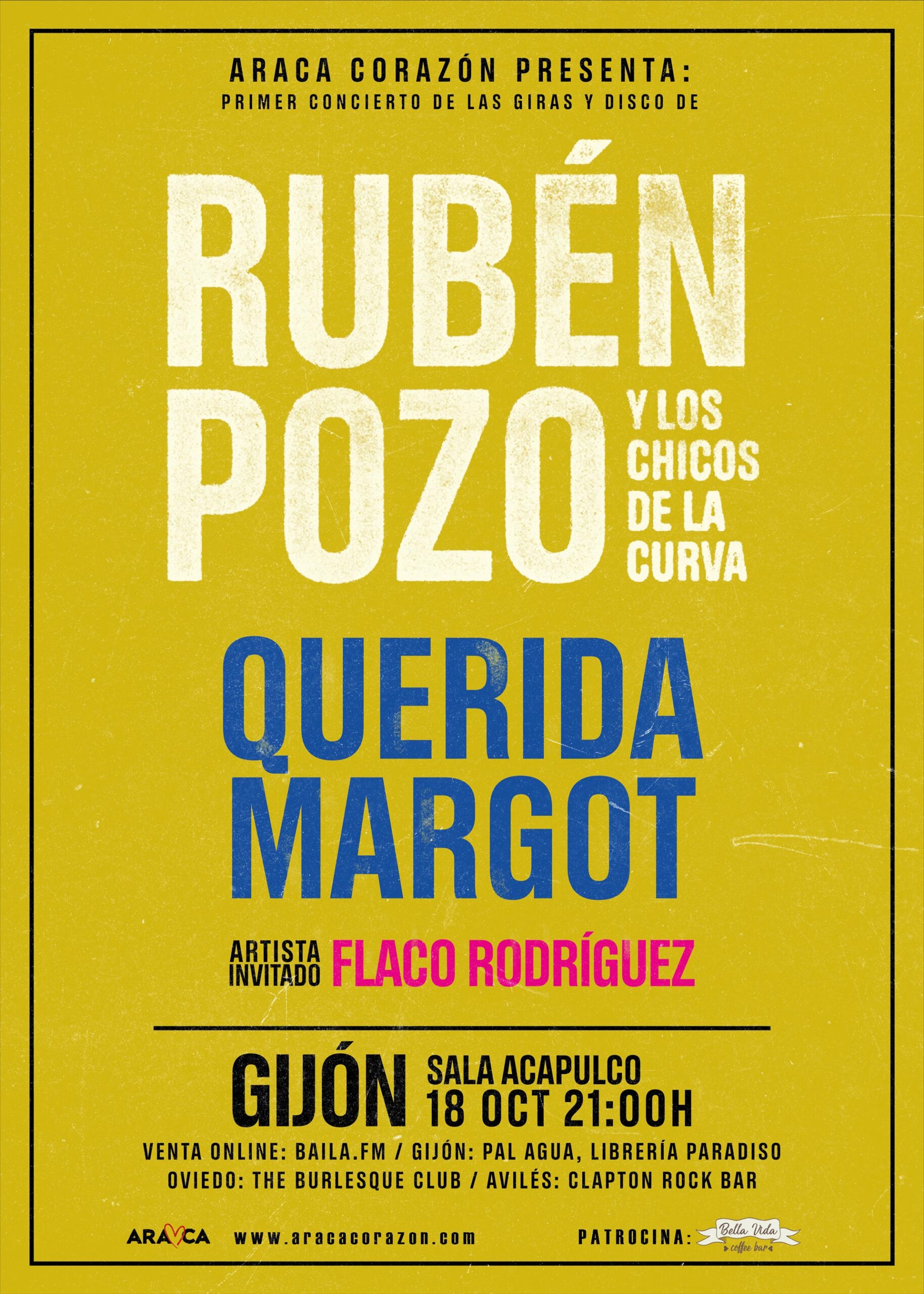Rubén Pozo presenta 50TOWN en Gijón acompañado por Querida Margot y Flaco Rodríguez
